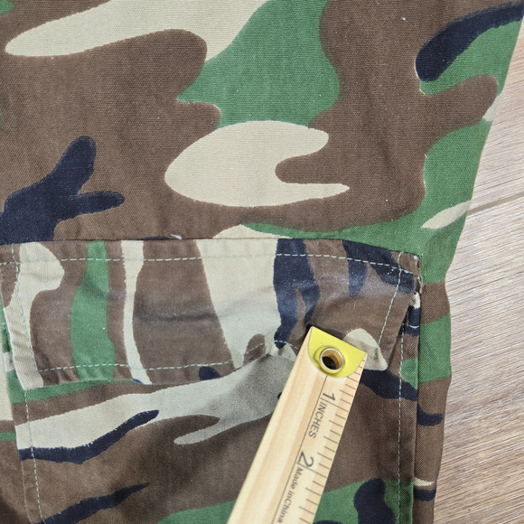 Vintage Kmart Camo Hunting Jacket Men’s Medium 38-40 Woodland Button Front Light - Picture 7 of 9